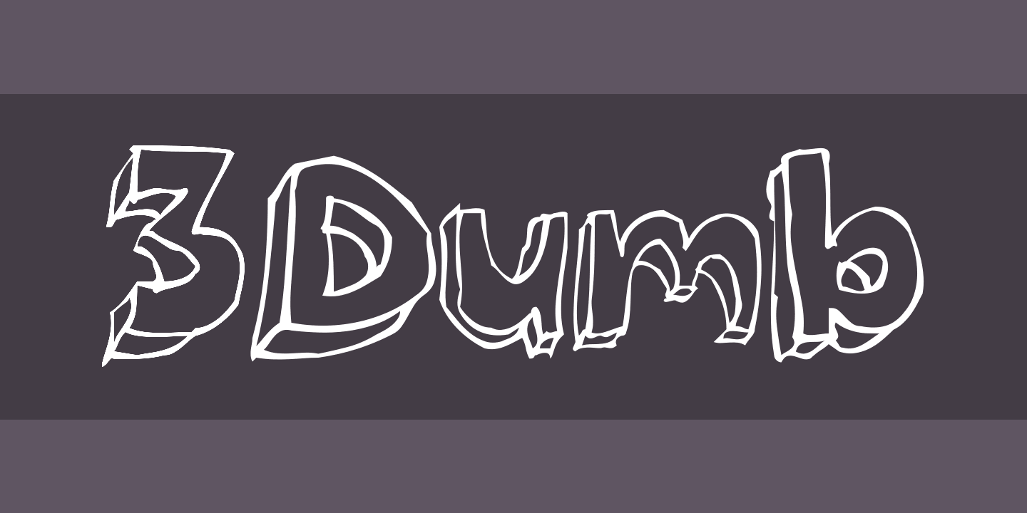 3Dumb 2D Font preview